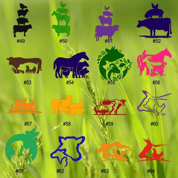 7-9" FARM ANIMAL VINYL DECAL - Picture 3 of 9